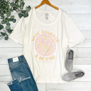 Simply Southern* OS‎ "Have courage and Be Kind" Tee - VANILLA ACID